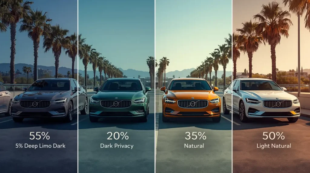 Comparing Different Shades of Window Tint for Cars