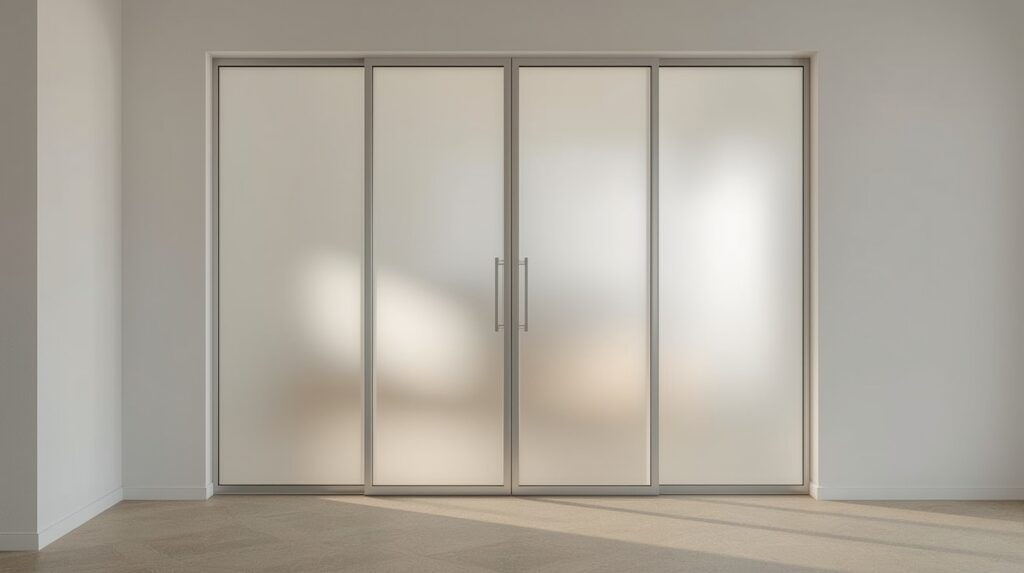 Frosted film for glass doors